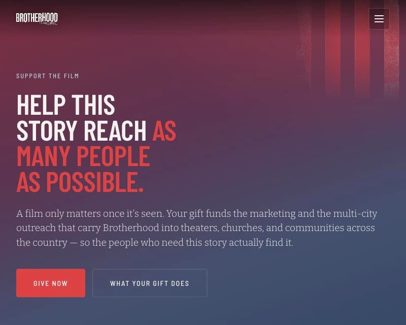 The donation page