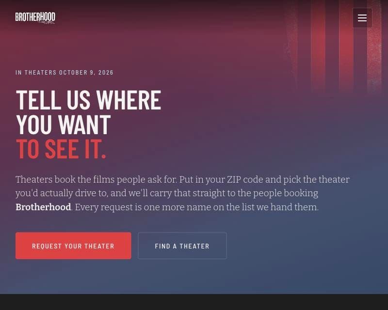 Request a Theater: how 1,383 fans told our booker where to book Brotherhood