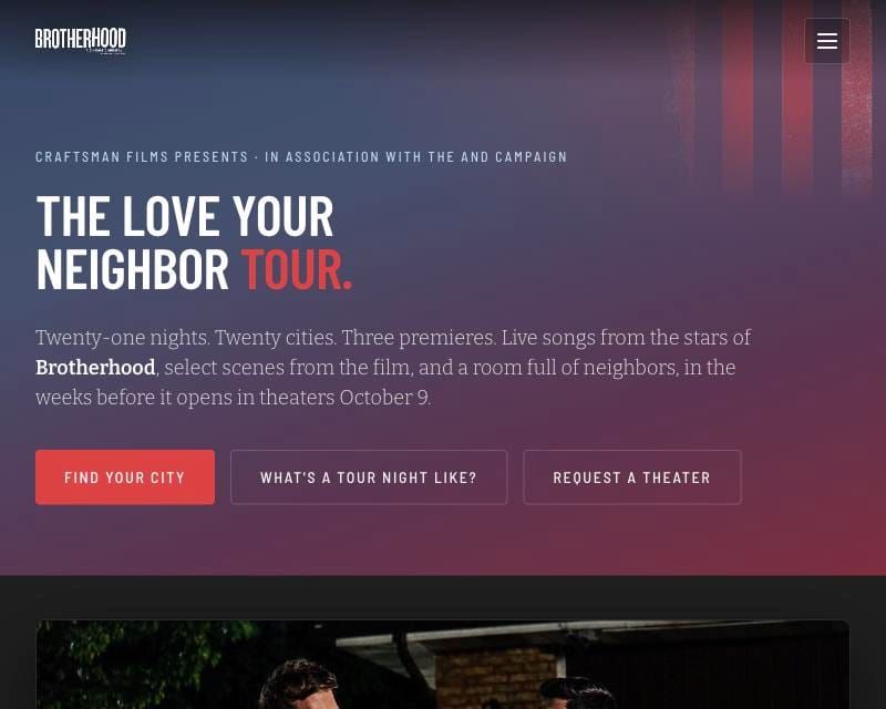 How we ran an 18-city preview tour for Brotherhood