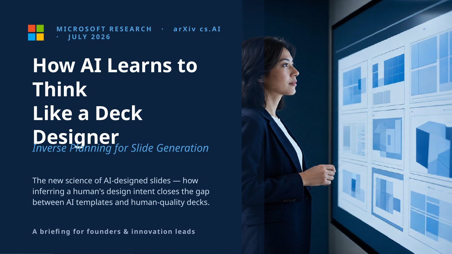 Title slide of the deck AskDeck produced for “Page-Level Slide Personalization” — the presentation embedded in the post.