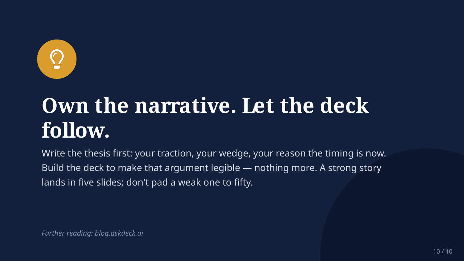 Example AskDeck slide 10