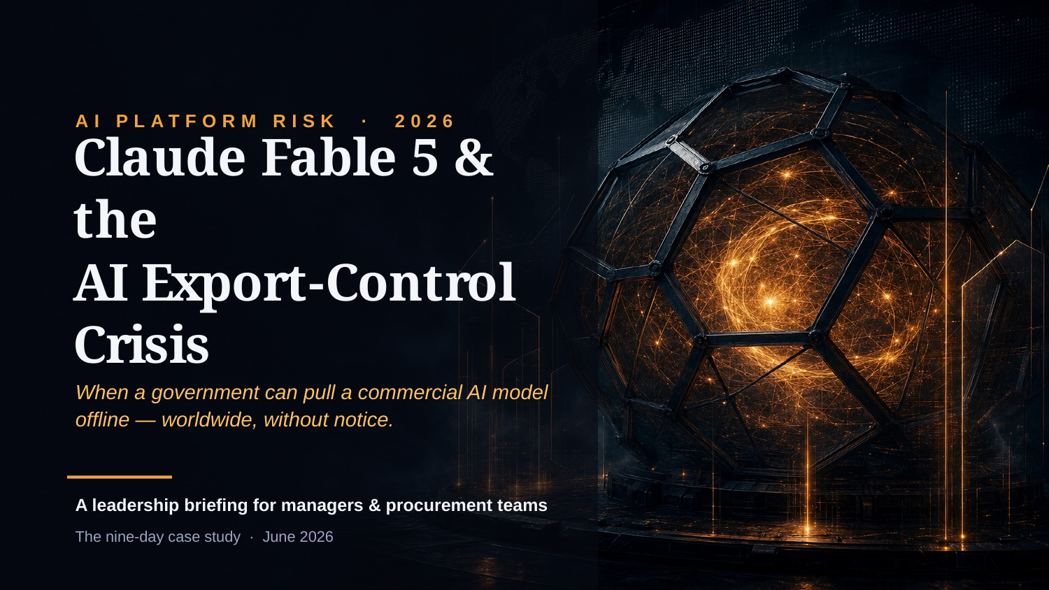 When Export Controls Can Pull a Frontier AI Model Offline