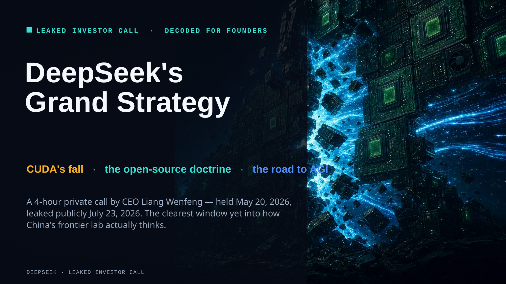 DeepSeek's Liang Wenfeng: Why Nvidia's CUDA Moat May Collapse