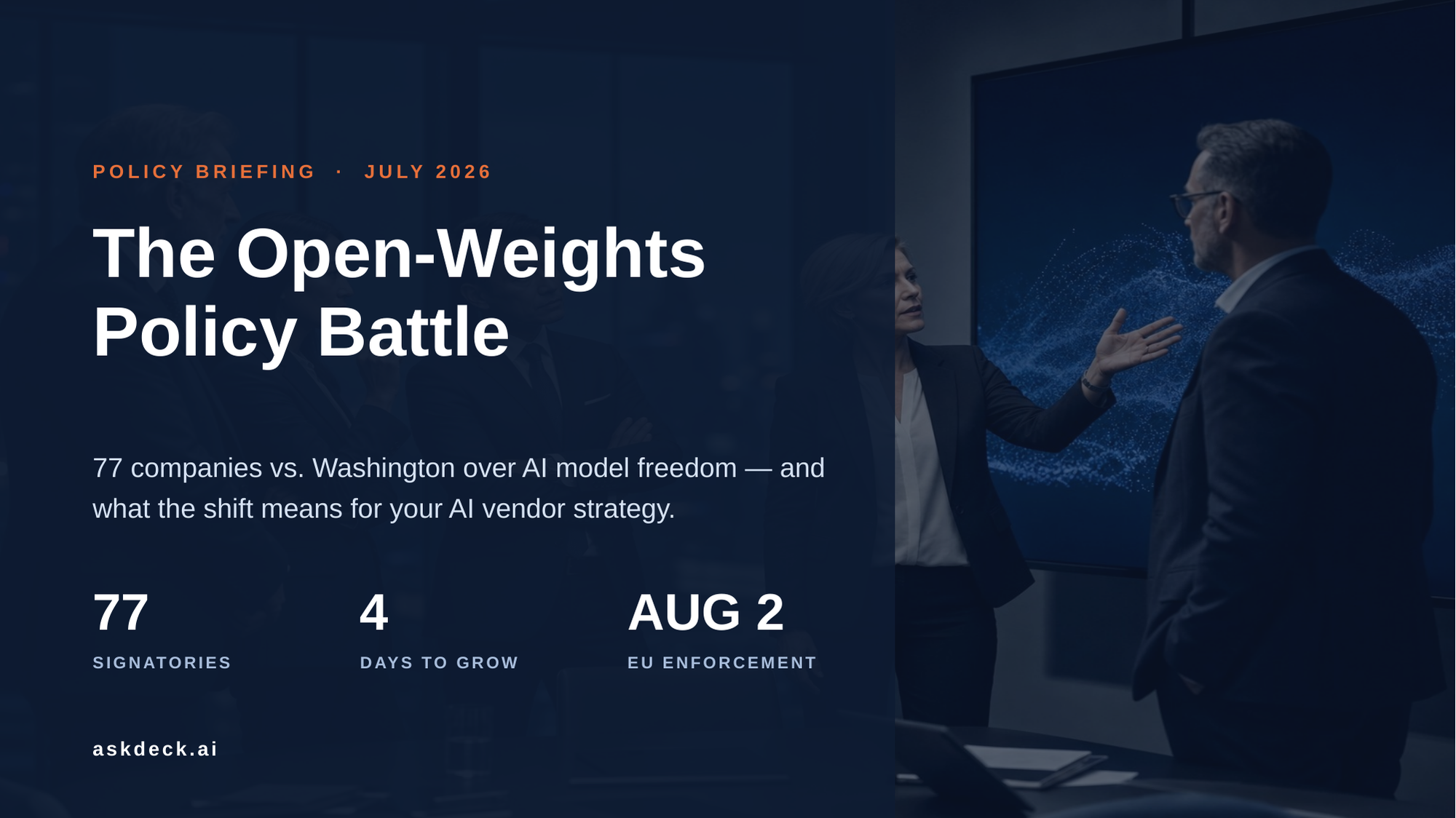 The Open-Weight AI Fight: Why 230+ Companies Are Battling Washington