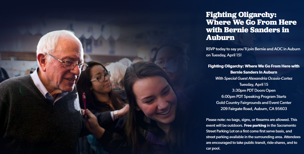 AOC, Sanders bringing Fighting Oligarchy Tour roadshow to Auburn