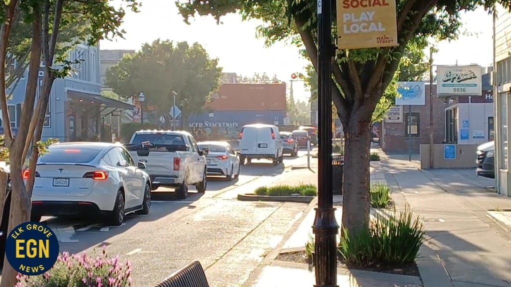 Another slow-moving train in Elk Grove - At least no emergency vehicle trapped this time!