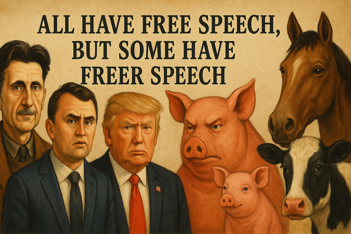 All Have Free Speech, But Some Have Freer Speech: Orwell’s Animal Farm and Today’s Media Double Standard