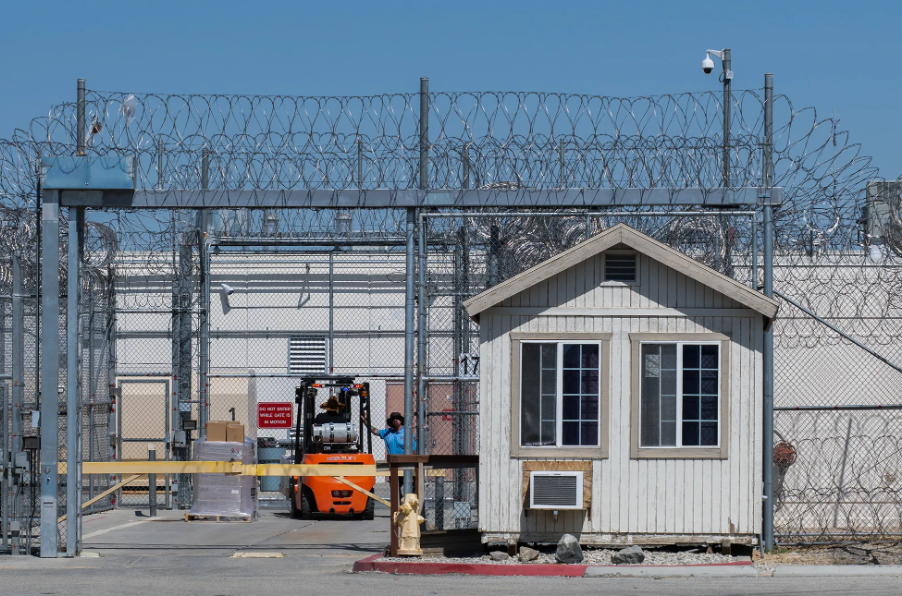 ICE opened a detention center in a former California prison. Detainees are suing over conditions inside