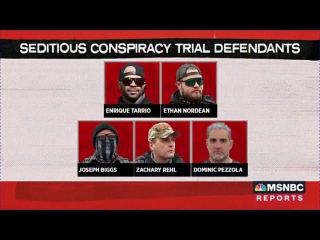 Closing arguments in the trial of 5 Proud Boys January 6 sedition trial starts today