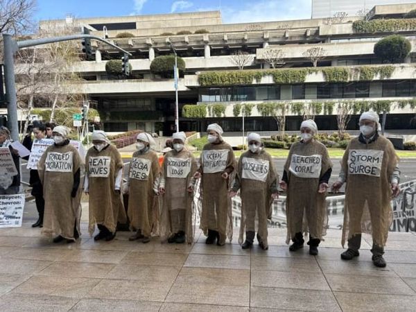 Climate justice advocates urge CalPERS to divest from fossil fuels at Sacramento protest
