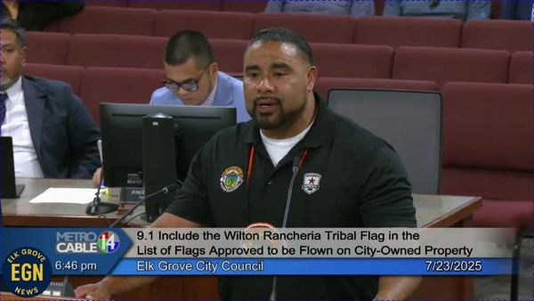 Wilton Rancheria Chairman Jesus Tarango discusses importance of tribal flag flying at City Hall