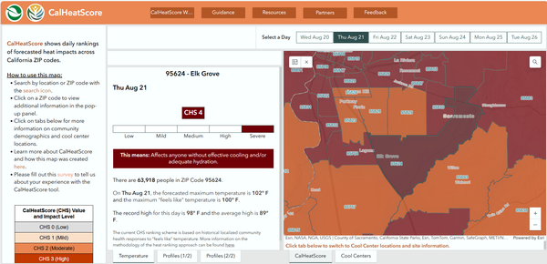 State of Calif. issues heat warning; Severe heat warning issued Thursday & Friday for Elk Grove