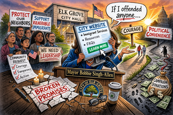 Elk Grove News Minute Podcast - Mayor Singh-Allen's insincerity shines as brightly as the Summertime Elk Grove Sun