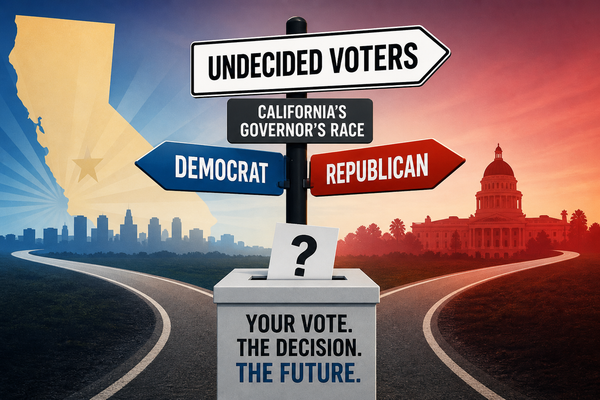 In the California Governor's race, undecided voters are not just a side note - they are the story