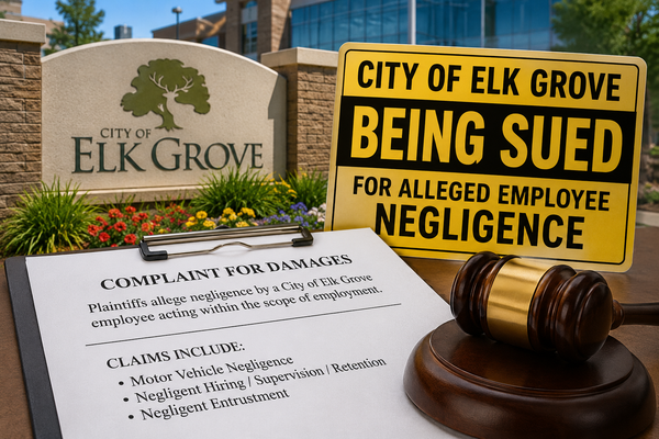 Lawsuit Claims Elk Grove City Employee Caused Rear-End Collision From Distracted Driving