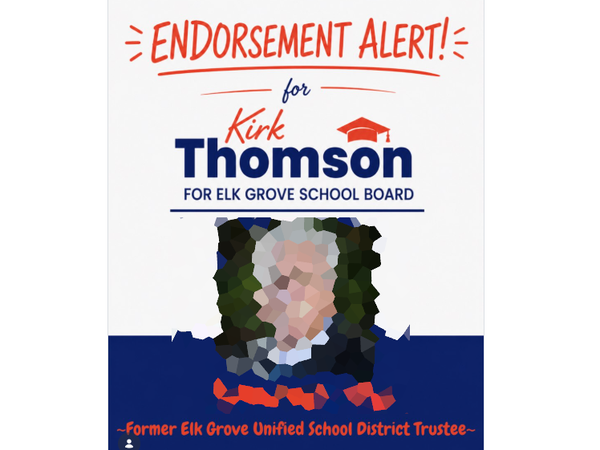 Former Elk Grove Unified Trustee Endorses Kirk Thomson in Area 2 School Board Race