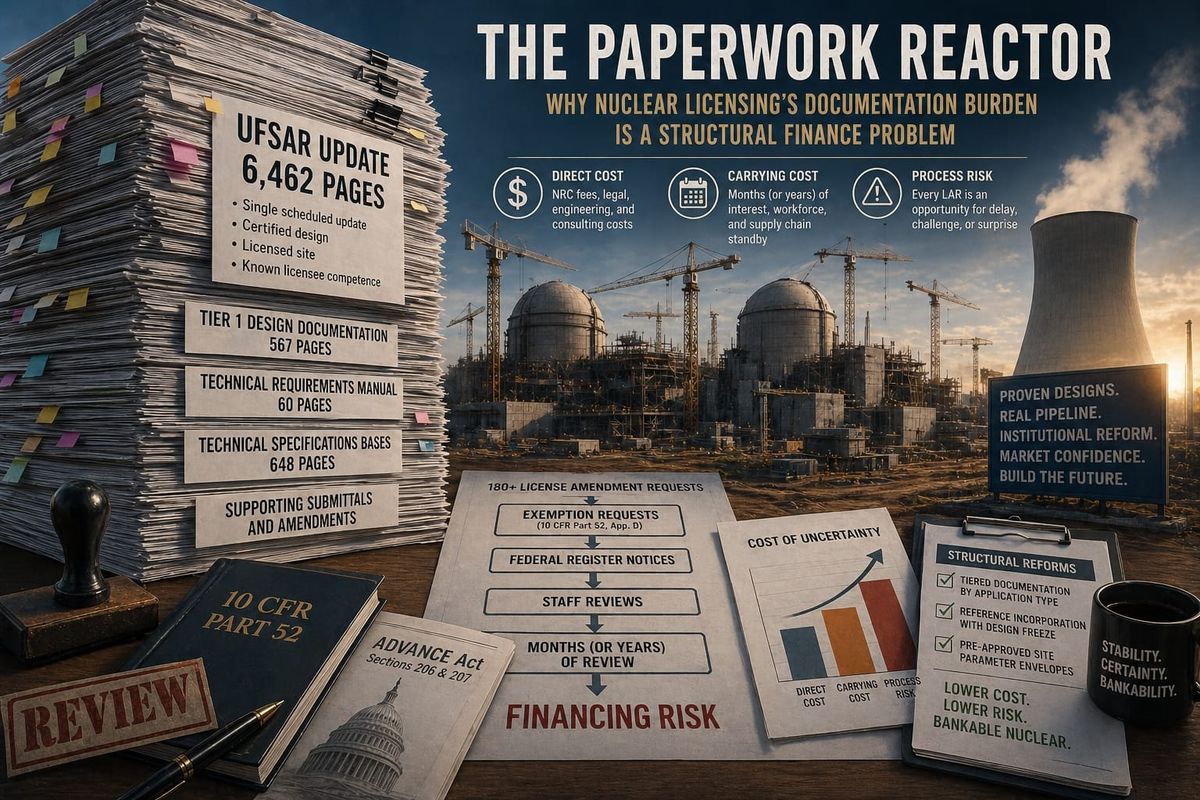 The Paperwork Reactor: Why Nuclear Licensing's Documentation Burden Is a Structural Finance Problem