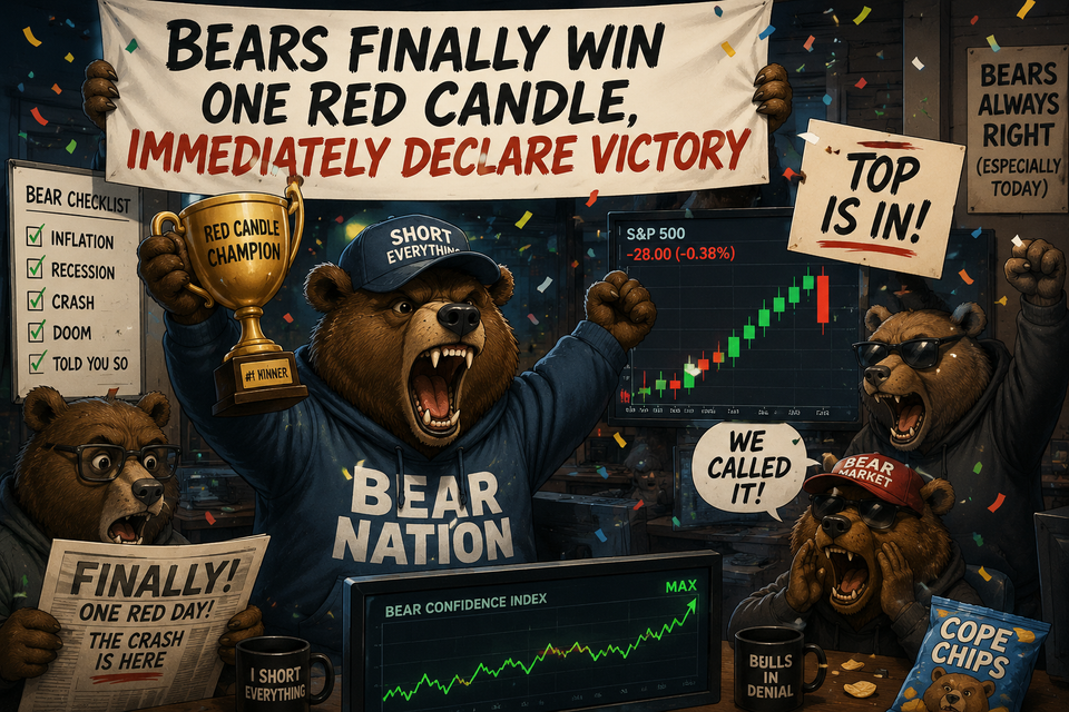 🐻 Bears Finally Win One Red Candle, Immediately Declare Victory