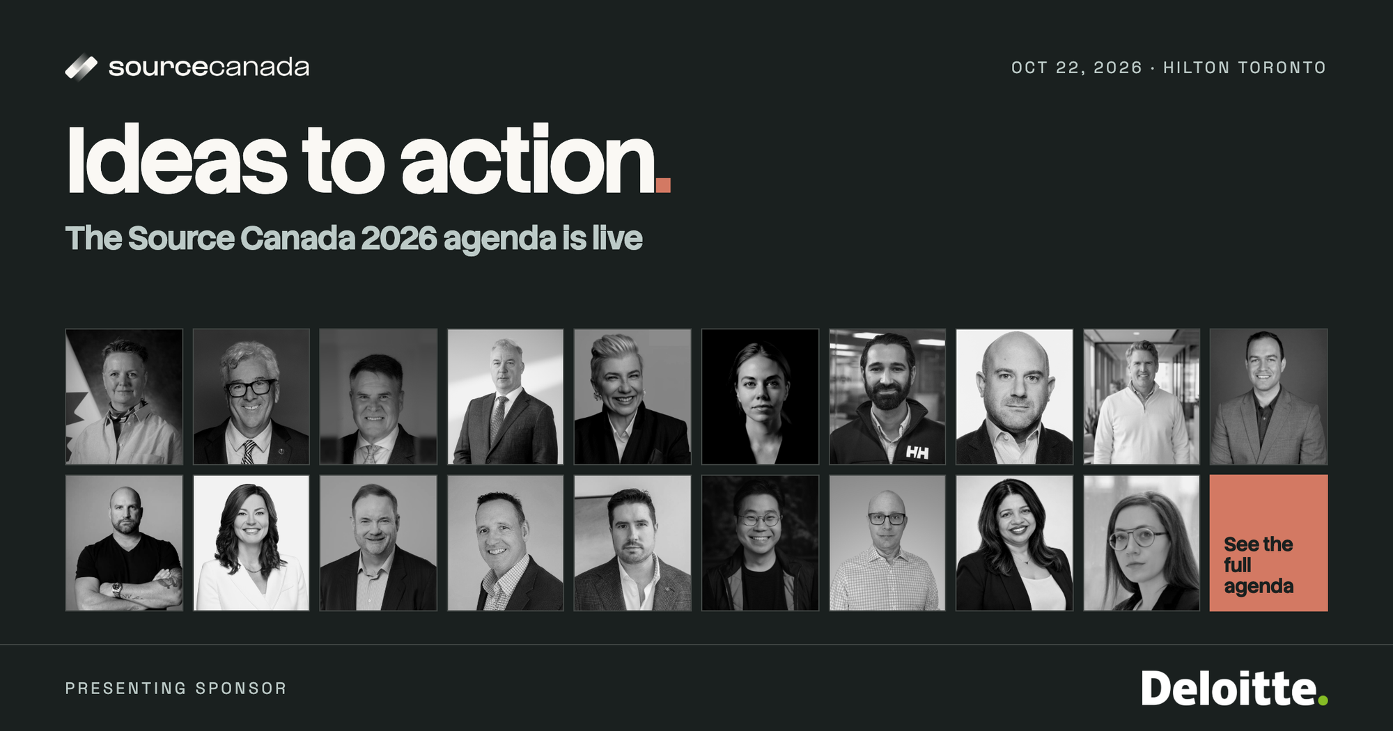 20+ speakers, 2 tracks, 1 day of deals. The Source Canada agenda is live.