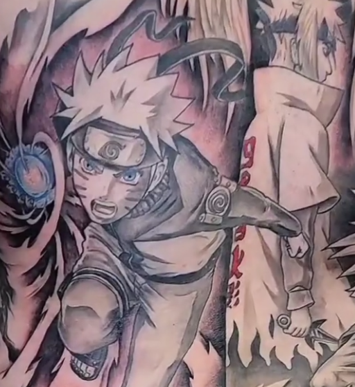 Tattoo of characters from Naruto