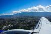 San José, Costa Rica, from a plane window.