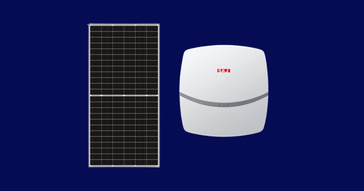 kit de energia solar 12 painéis Sunova 585W Inversor Saj 5KW 200v
