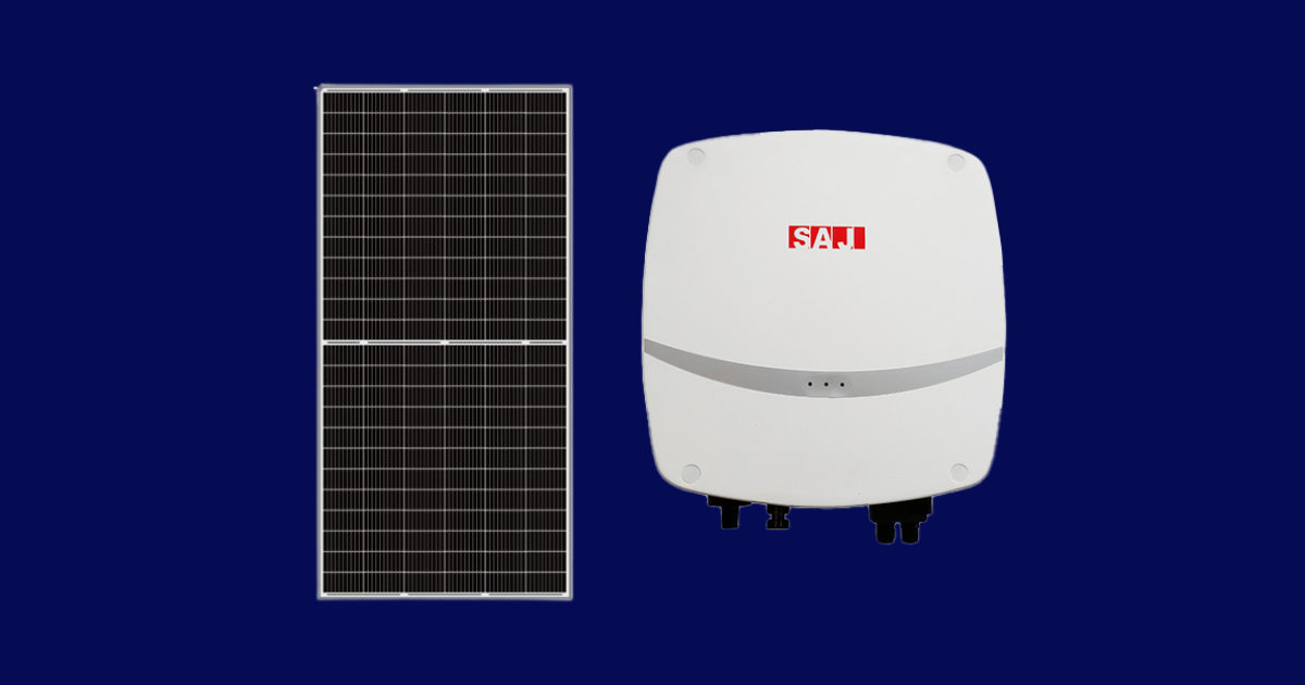kit energia solar 7 painéis Sunova 585W Inversor SAJ 3KW 200V