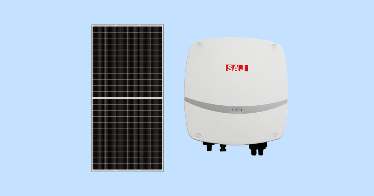Kit Solar com painel Sunova 585W Inversor SAJ 3KW.