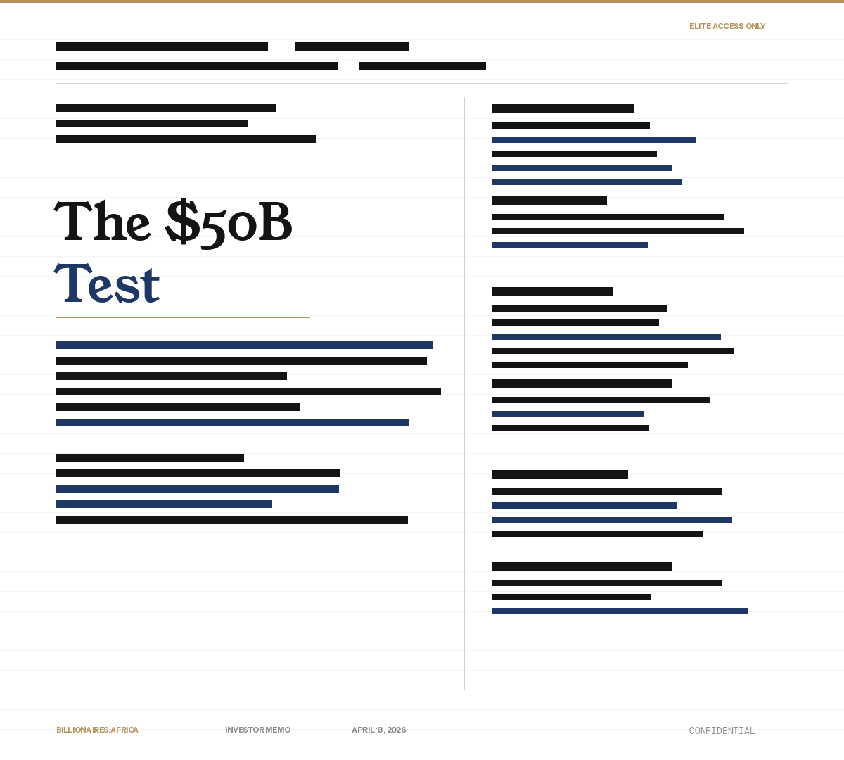 Investor Memo: The $50 Billion Test — How the Dangote Refinery IPO Became Africa’s First Serious Cross-Border Listing