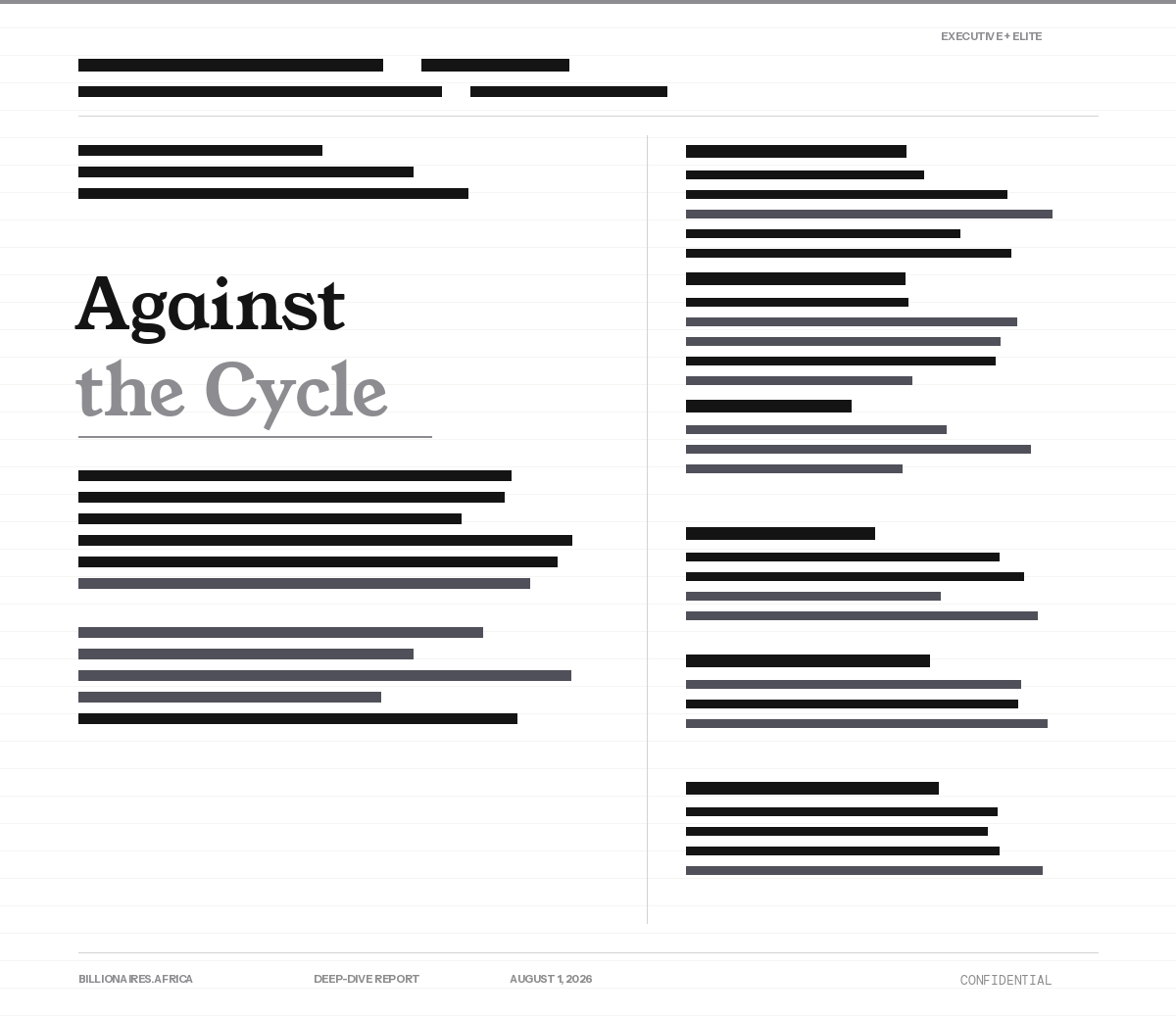 Deep-Dive Report: Patrice Motsepe’s ARM — Against the Cycle