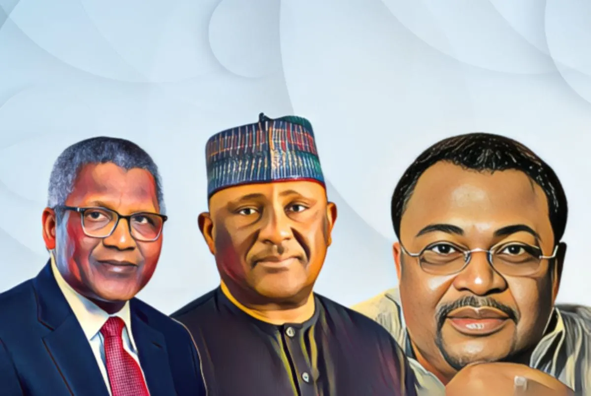 Aliko Dangote, Abdul Samad Rabiu and Mike Adenuga.
