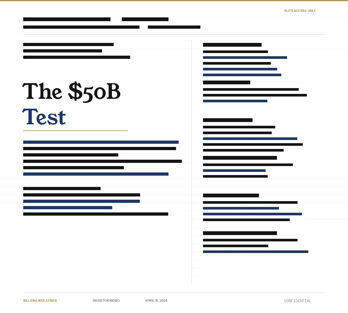Investor Memo: The $50 Billion Test — How the Dangote Refinery IPO Became Africa’s First Serious Cross-Border Listing