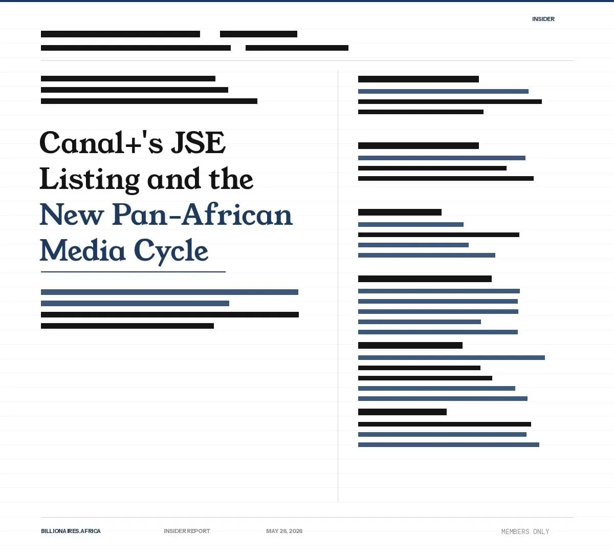 The Inside Story: Canal+'s JSE Listing on June 3 and the Architecture of the New Pan-African Media Cycle