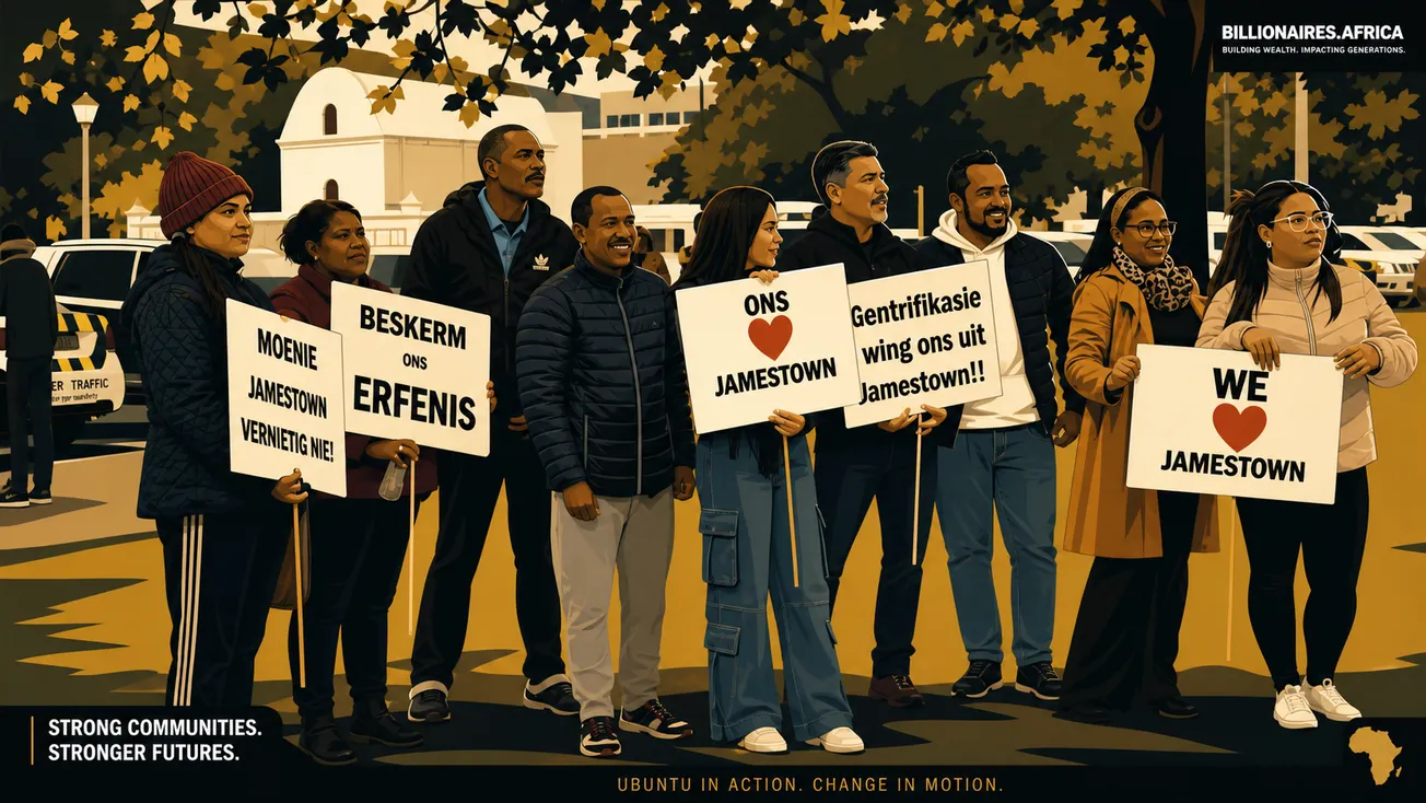 Residents of Jamestown, the old community hemmed in by Stellenbosch's billionaire estates, march against a mayor who didn't show up to collect their petition