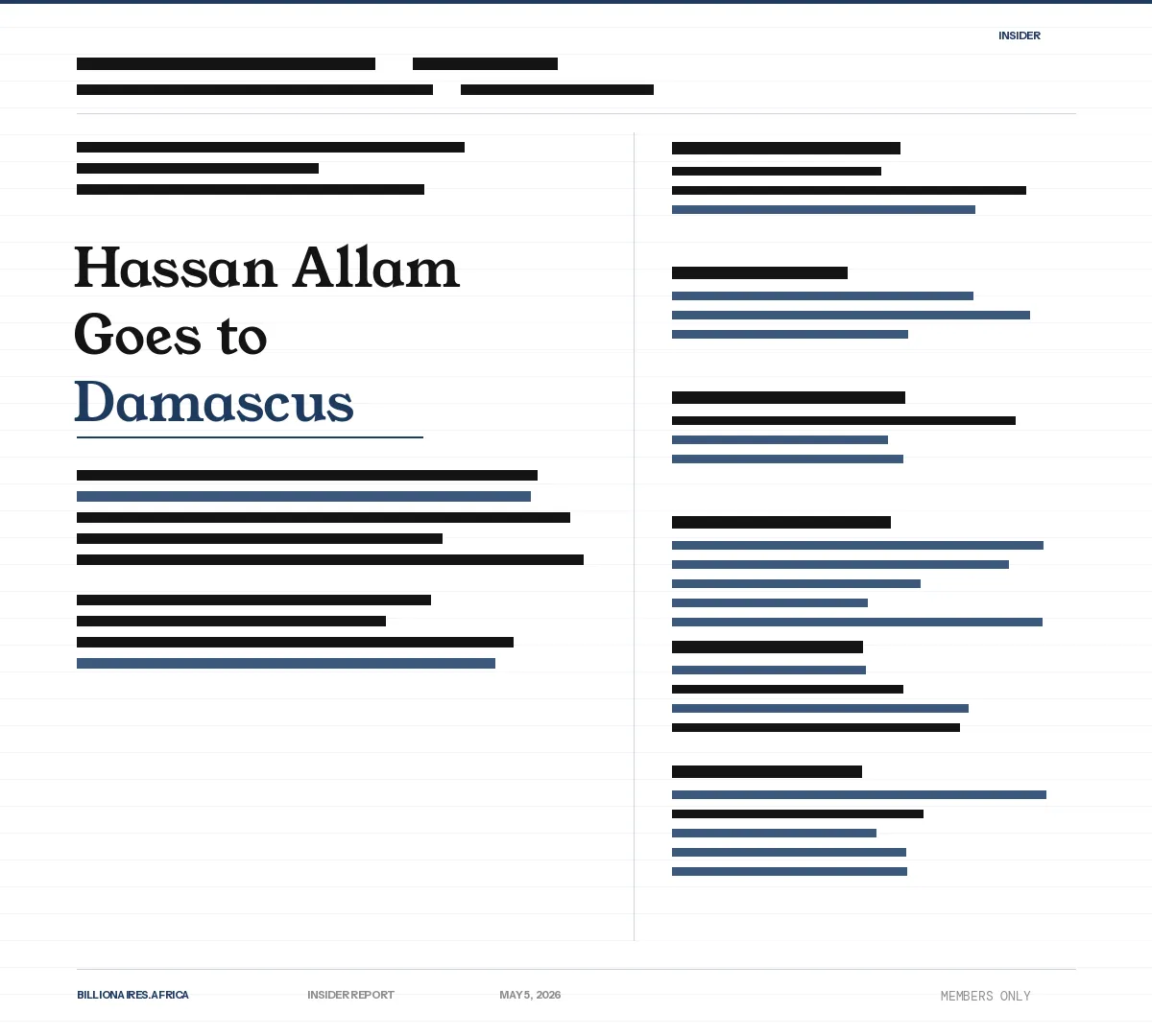 The Inside Story: Hassan Allam Goes to Damascus — Egyptian Construction Capital Enters the Syrian Reconstruction Market