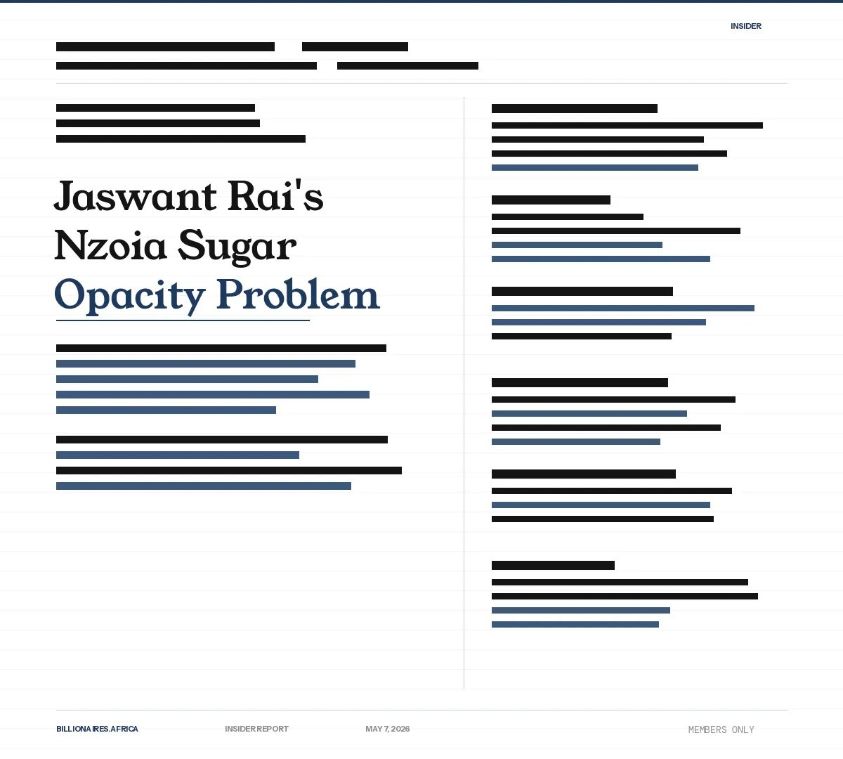 The Inside Story: Jaswant Rai’s Nzoia Sugar Opacity Problem — What Kenya’s Auditor-General Just Revealed About a 30-Year Lease