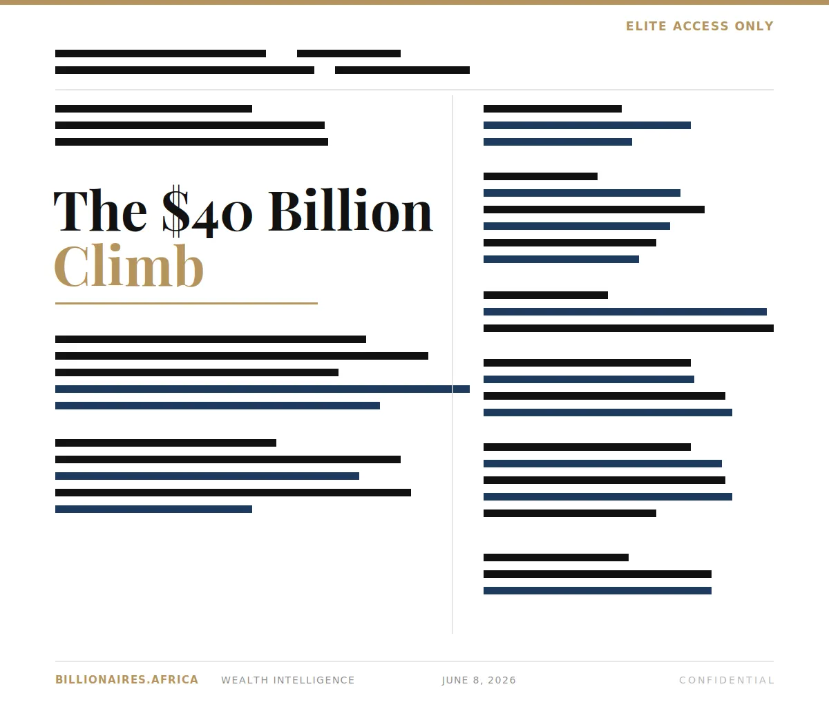 Wealth Intelligence: Aliko Dangote — The $40 Billion Climb
