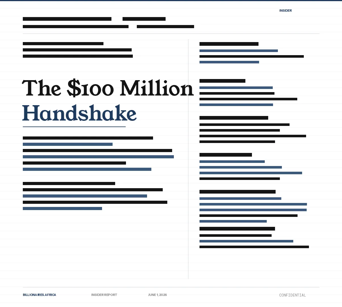The Inside Story: The $100 Million Handshake