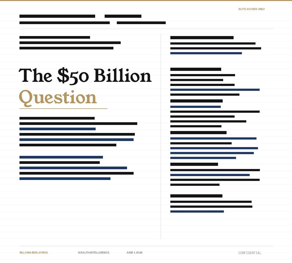 Wealth Intelligence: The $50 Billion Question at the Dangote Refinery