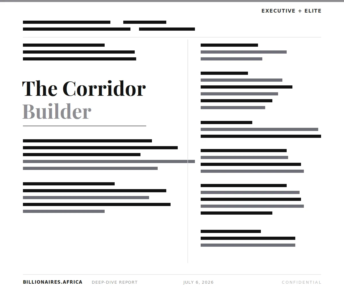 Deep-Dive Report: Samuel Dossou-Aworet — The Corridor Builder