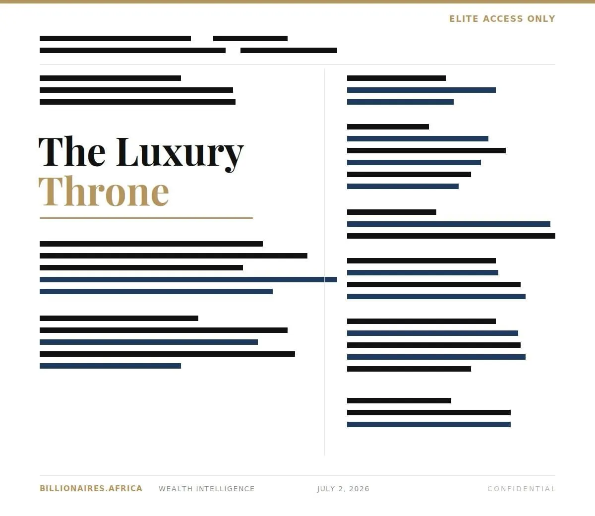 Wealth Intelligence: Johann Rupert — The Luxury Throne