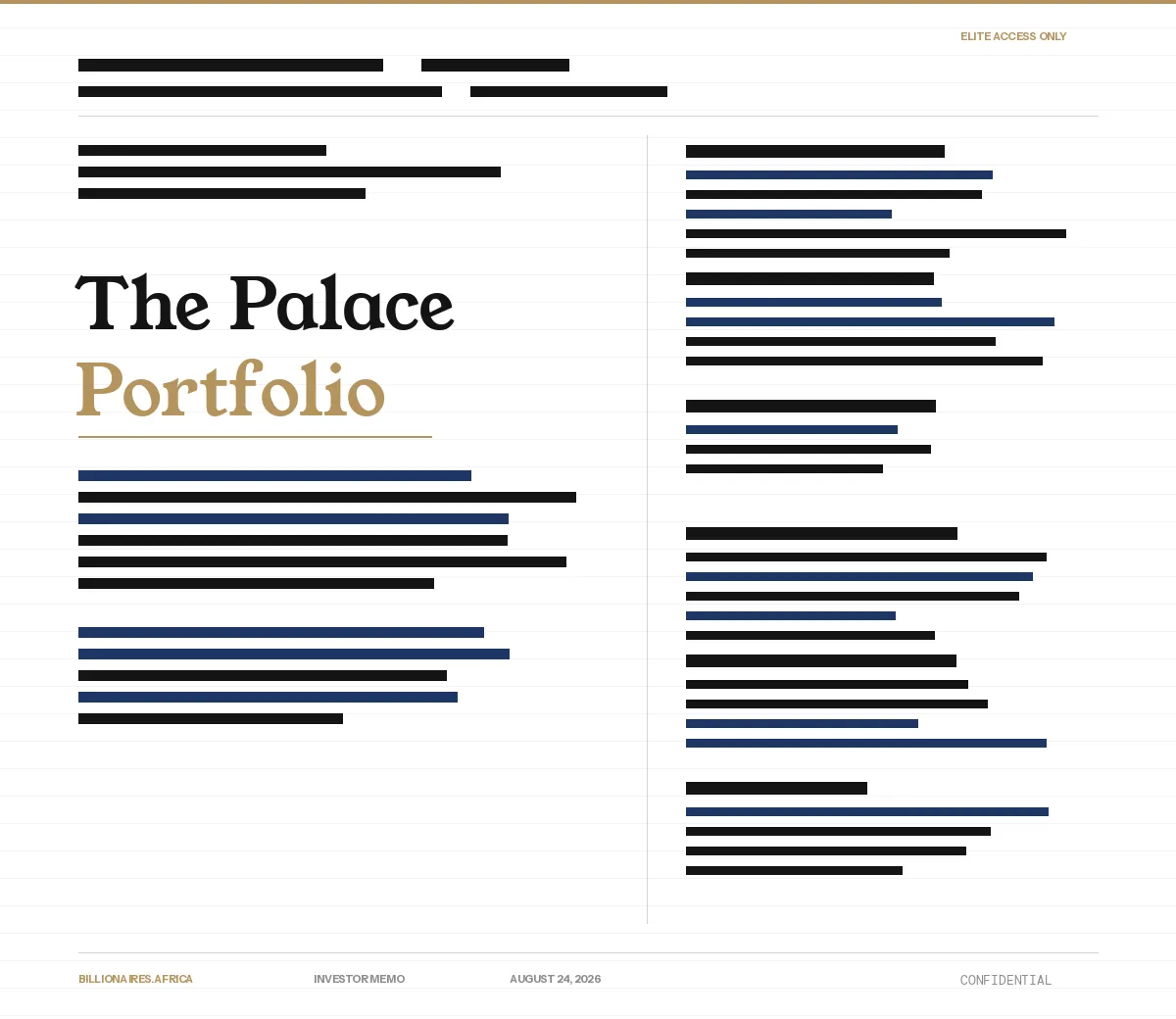Investor Memo: The Palace Portfolio — Inside Al Mada, the Holding Company Through Which Morocco's Royal Family Controls $17.5 Billion of the Economy