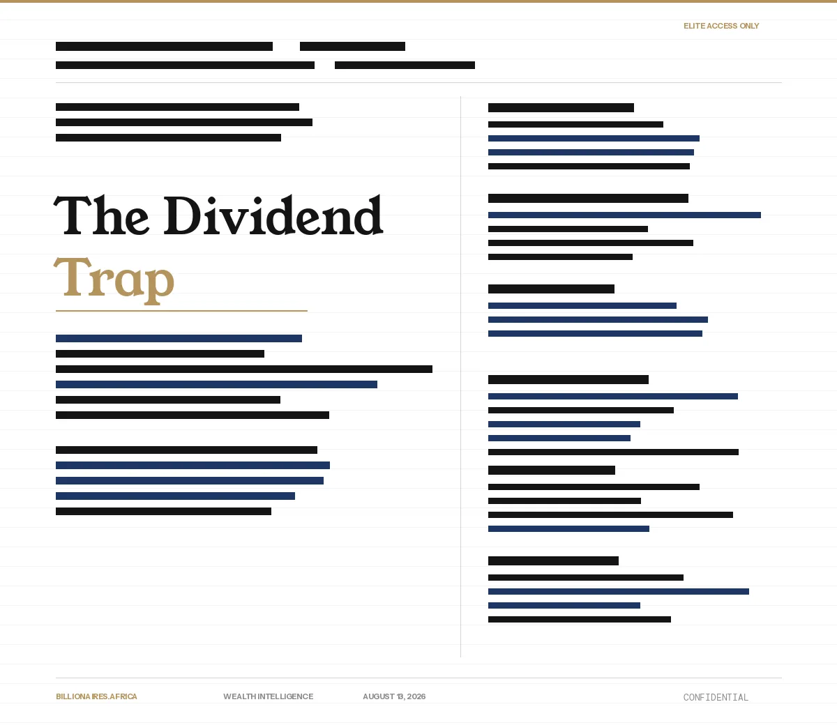 Wealth Intelligence: Why Pick n Pay Fell Behind Shoprite — The Dividend Trap