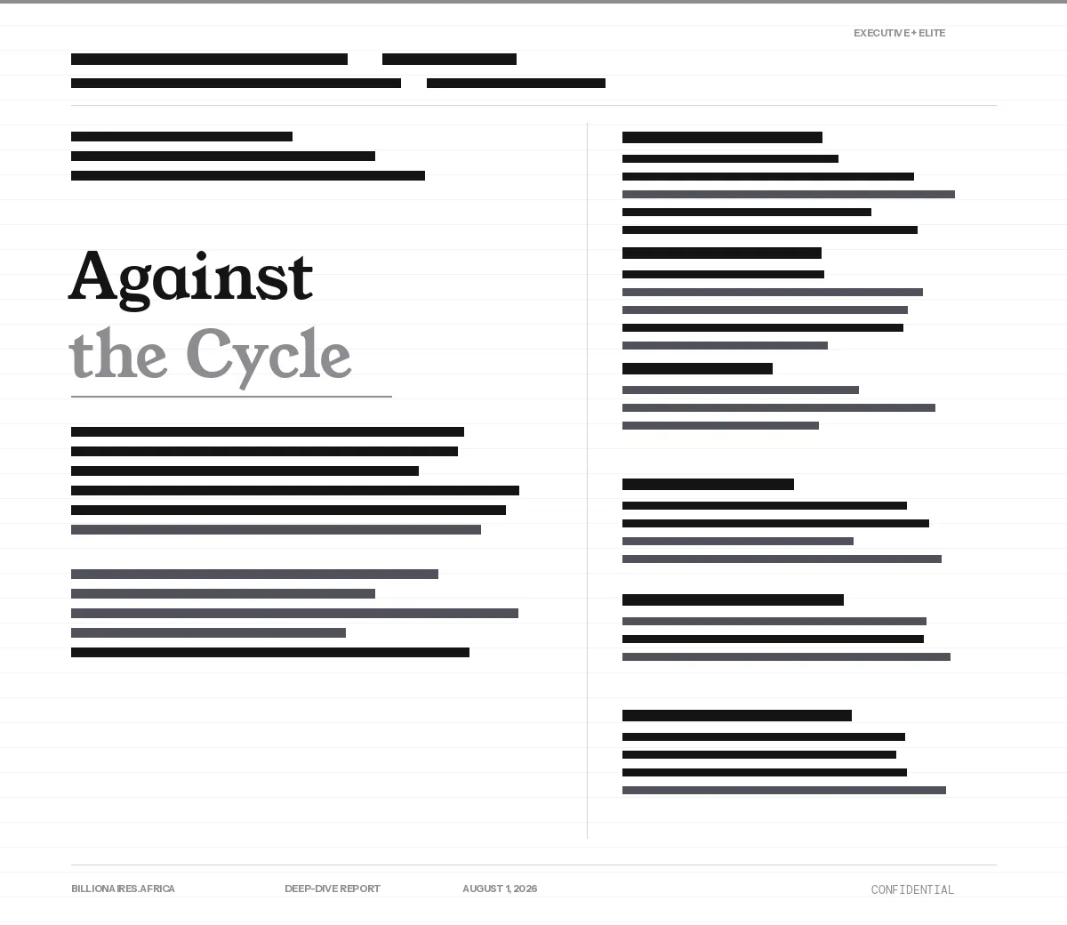 Deep-Dive Report: Patrice Motsepe's ARM — Against the Cycle