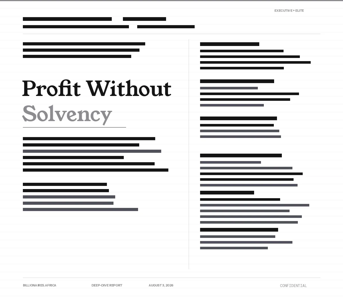 Deep-Dive Report: Oando — Profit Without Solvency