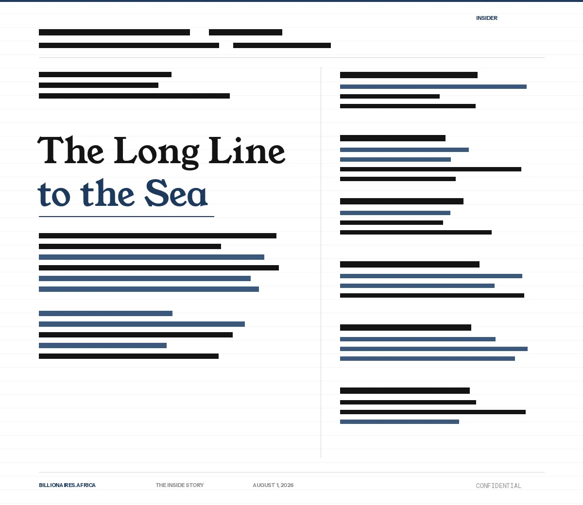 The Inside Story: Paul Obambi — The Long Line to the Sea