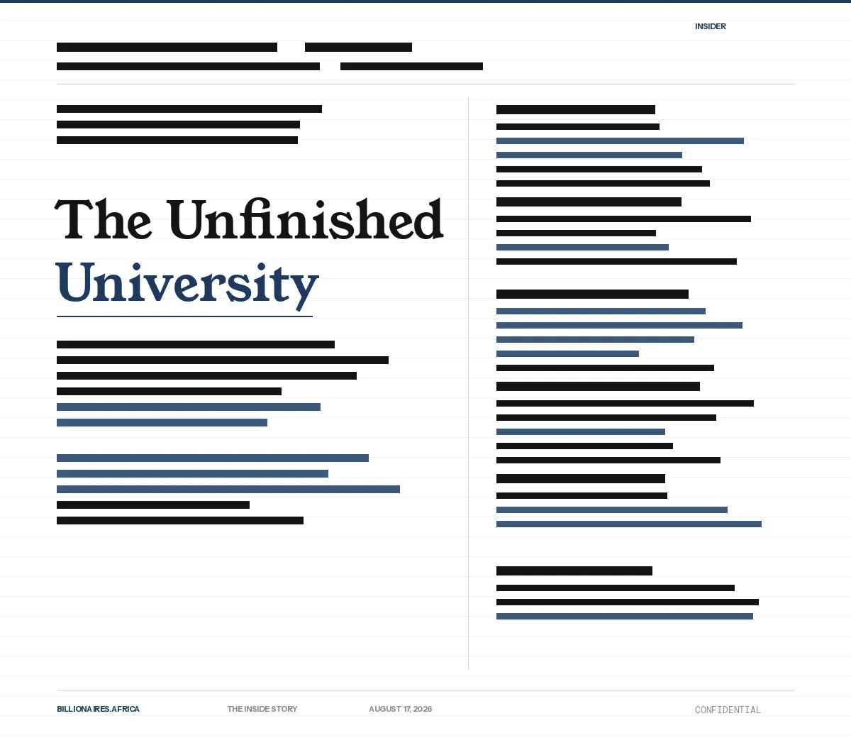 The Inside Story: The Unfinished University — Herbert Wigwe Planned a $500 Million Campus for 1,400 Students, Died Before It Opened, and Left Behind 300 and a Question About Legacy