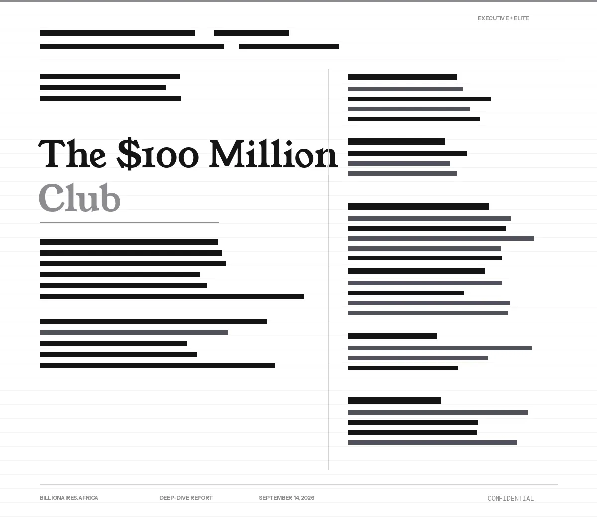 Deep-Dive Report: The $100 Million Club — The 17 Investors Who Own $37.7 Billion of the Nigerian Exchange, and Why Two Men Hold Three-Quarters of It