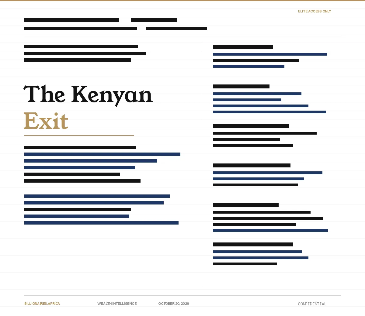 Wealth Intelligence: The Kenyan Exit — What the Kenyatta, Ndegwa and Merali Families Received as Nedbank Completed Its NCBA Takeover