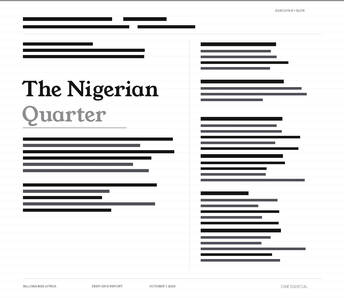 Deep-Dive Report: The Nigerian Quarter — Oil, Banks and a Stronger Naira Lined Up at Once, and the Investors Who Kept Buying Made Billions